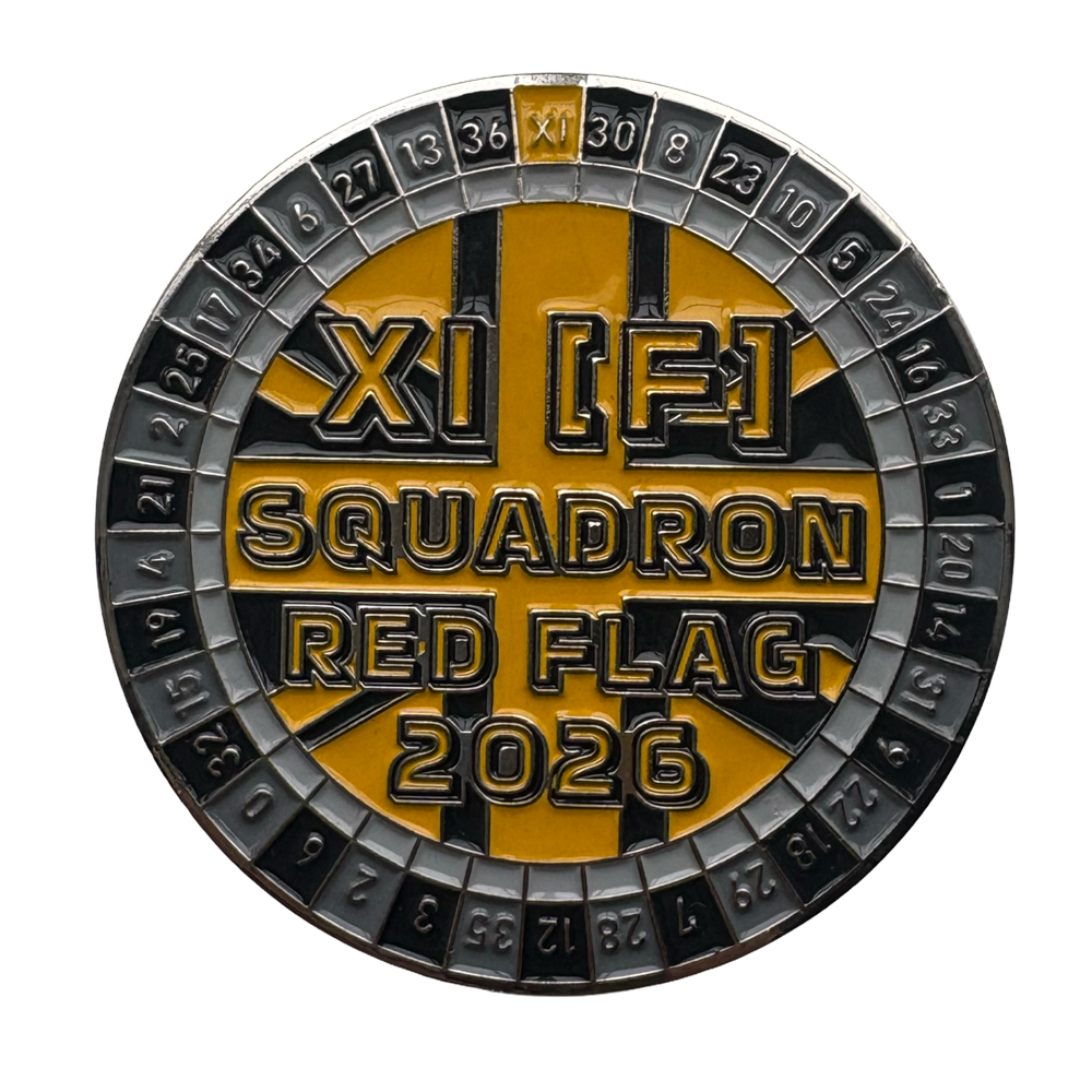 RAF XI(F) SQUADRON EXERCISE RED FLAG 2026 COIN — Dynamic Vectors
